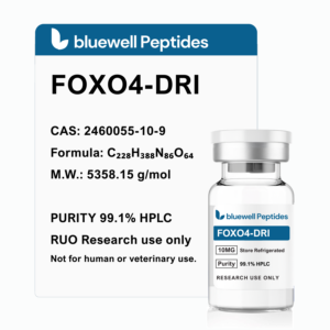 foxo4 dri high purity research peptide by bluewell peptides coa verified