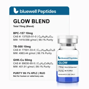 glow blend high purity 99.1% research peptides by bluewell peptides high purity coa tested
