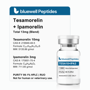 tesamorelin ipamorelin blend peptide high purity research peptide by bluewell peptides coa verified vial image