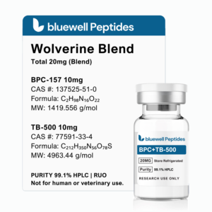 wolverine blend bpc 157tb 500 20mg peptide – high purity research peptide by bluewell peptides coa verified